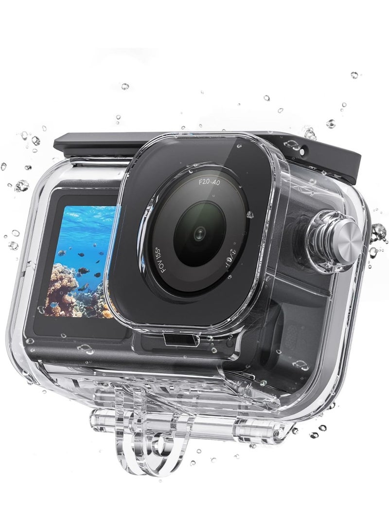 تيليسن جراب TELESIN المقاوم للماء والمضاد للضباب لكاميرا DJI Osmo Action 6، قفص حماية تحت الماء يدعم الغوص حتى عمق 60 مترًا/196 قدمًا، مزود بمسمار تثبيت سريع الفك، ملحقات Action 6 - Image 1
